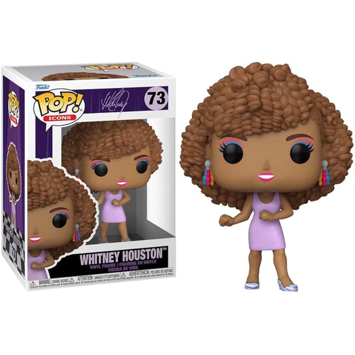 POP Icons: Whitney [Houston] - I Want to Dance with Somebody Funko Rocks Vinyl Figure (Includes Compatible Box Protector Case) Multicolor 3.75"