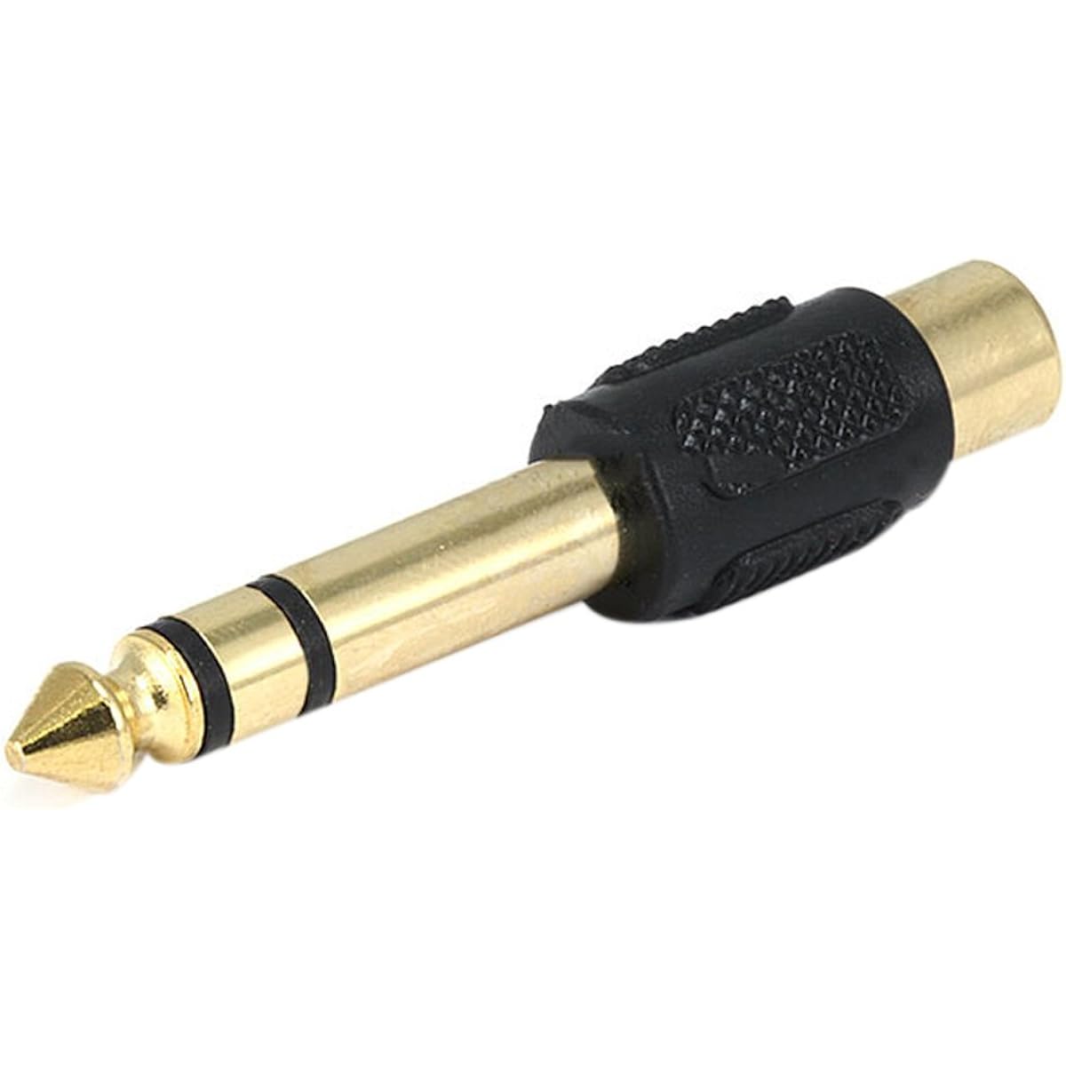 Monoprice 6.35mm (1/4 inch) Stereo Plug to RCA Jack Adapter - Gold Plated