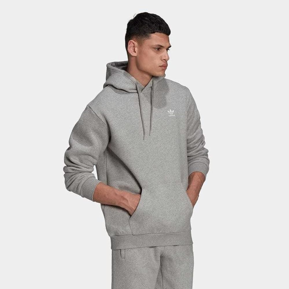 adidas Originals TREFOIL Essentials Adicolor Brushed-lined French Terry Sweatshirt Parka x Long Pants Top and Bottom Set