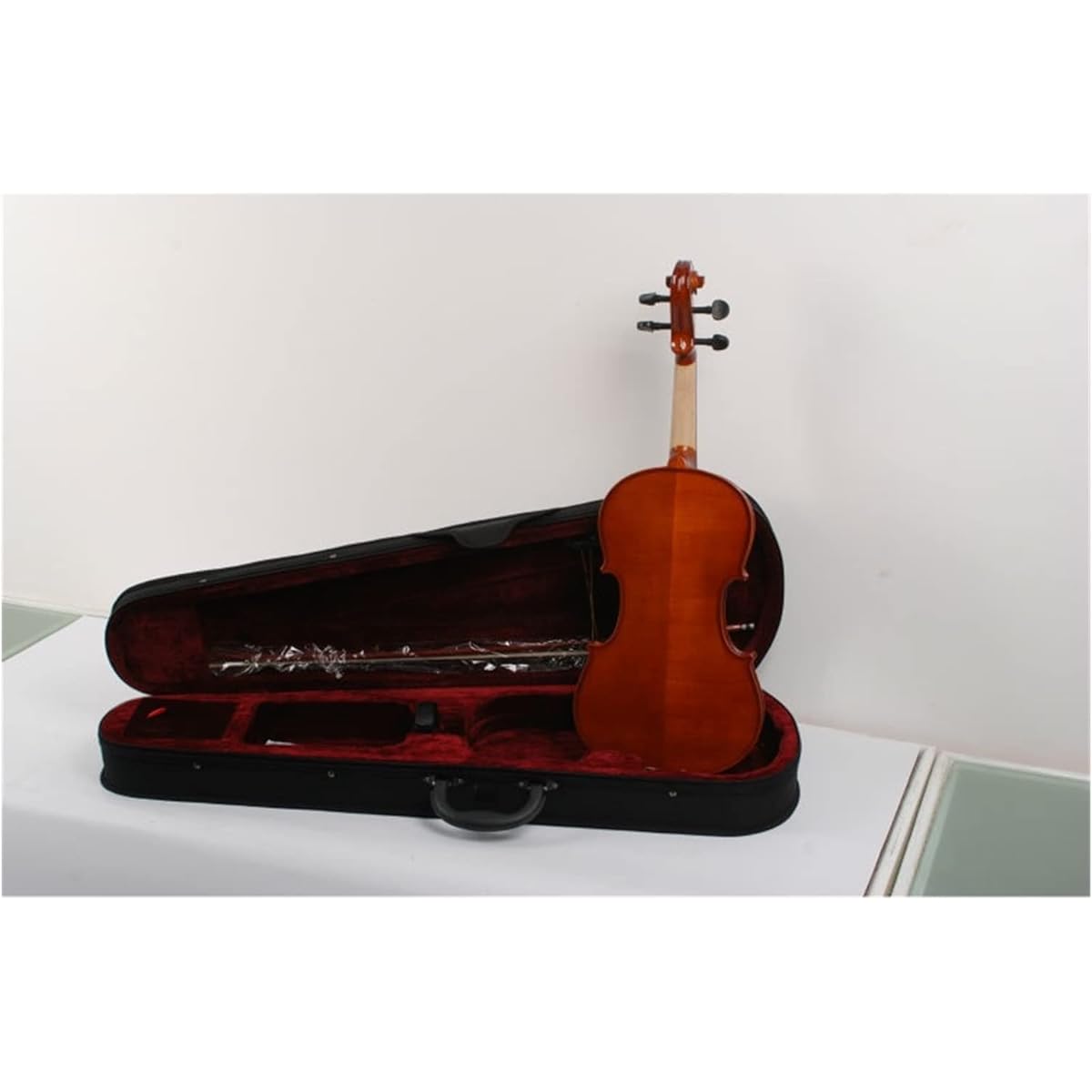 Full Size Acoustic Violin 1/32 (2-3 years old) 1/16 (3-4 years old) Solid Wood Violin/Student, Mini Violin with Case+Bow+String+Shoulder CJWSDSB (Color : For 4-5 years old)