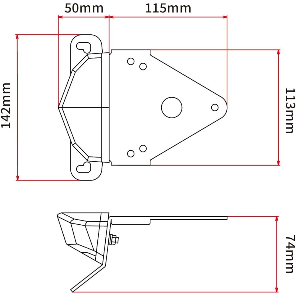 DRC MOTOLED Edge Aluminum Holder Kit Red Lens DR-Z400S(00) DR-Z400SM(04-) D45-18-706 Dirt Freak DIRTFREAK