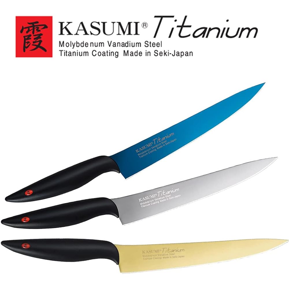 SUMIKAMA Kasumi Knife Titanium Coating Carving Made in Japan 20cm Meat Cutting Specialized Roast Beef Rust Resistant Sharpness Color Gray Made in Seki City KASUMI 20020/GR