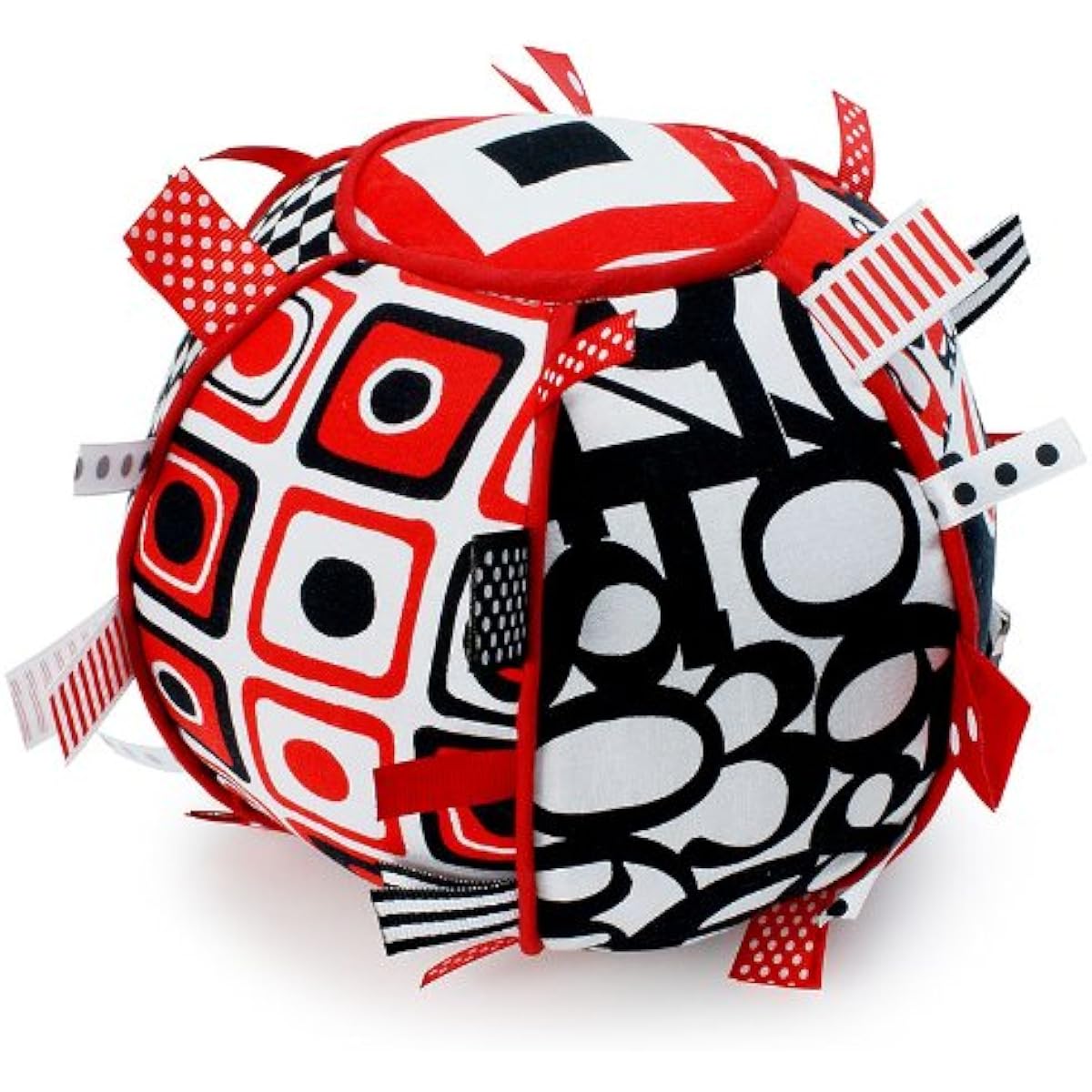 Ribbon Tag Ball - Black, White & Red