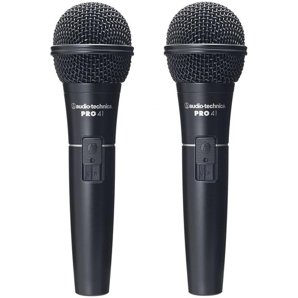 audio-technica PRO41 Dynamic Microphone with Switch, XLR Cable, Dedicated Pouch, Microphone Holder Included [Set of 2]