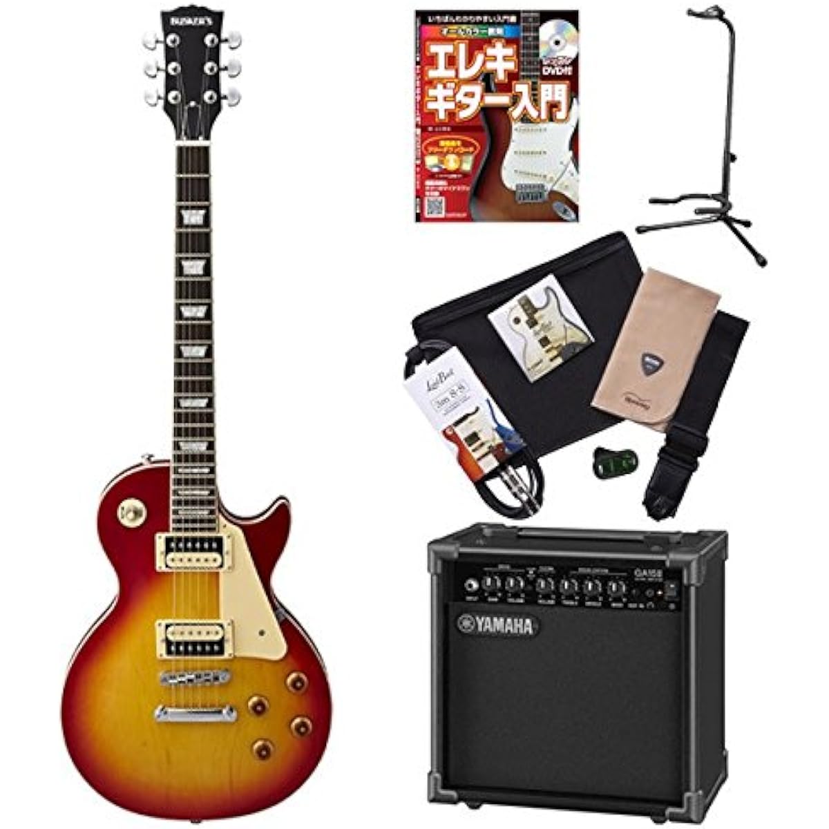 BUSKER'S BLS300 CS Yamaha Amp Set Electric Guitar Beginner Set Les Paul Yamaha Amp Beginner Set (Buskers) Online Store Exclusive