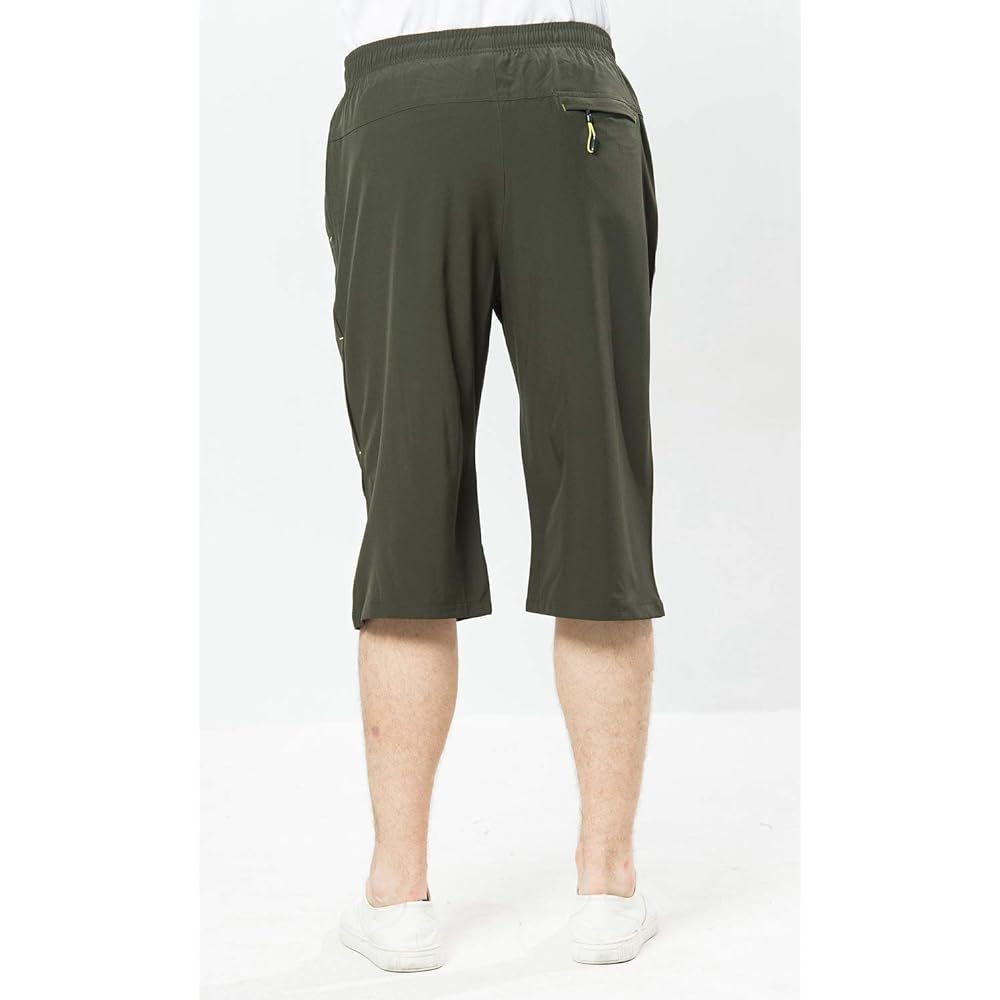 Shorts, Men's Sports, Cycling Pants, Shorts, 3/4 Length, Climbing, Outdoor, Sweat Absorbent, Quick Drying, Water Repellent