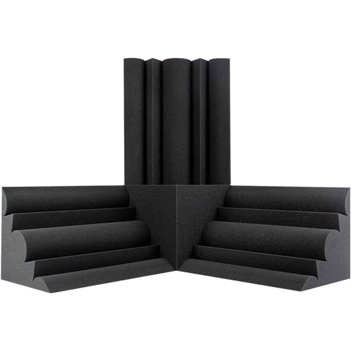 Acoustic Panel Set for Home Office or Home Theater, Bass Trap Soundproofing Panels High Density Sound Deadening Foam Corner Acoustic Panels (Purple) (Black)