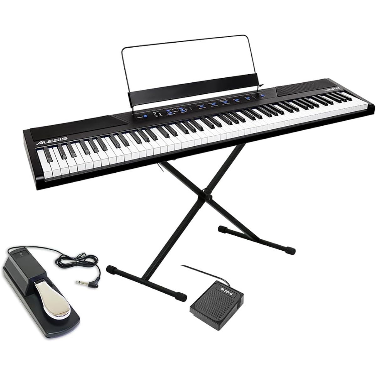 ALESIS Concert Professional Pedal + Stand Set Digital Piano Full Size Semi-Weight 88 Keys Alesis