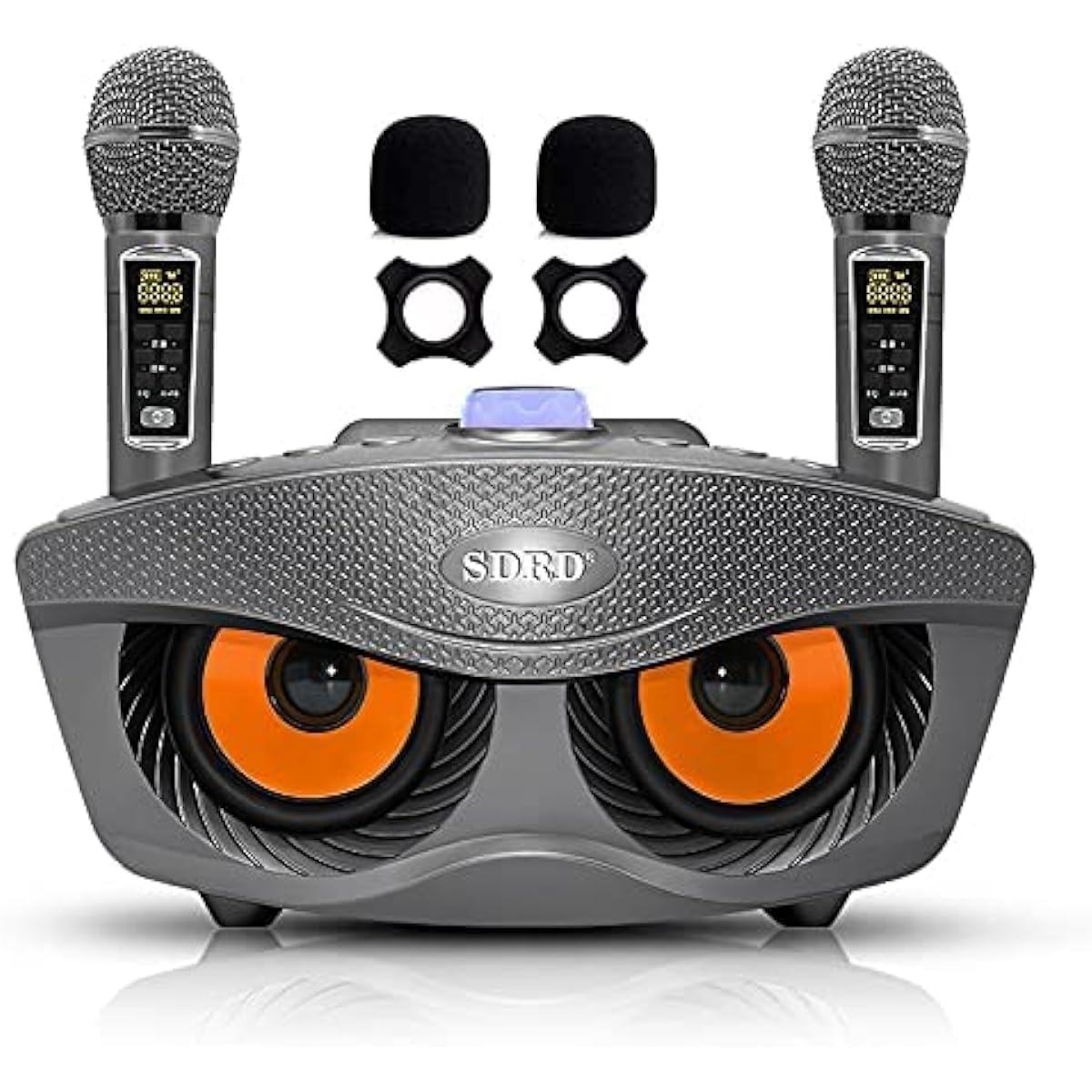 [2nd Generation Upgraded Version] Karaoke Microphone Speaker Microphone Set with Sound Card (Male Voice/Female Voice/Child Voice) High Power Microphone with 2 Handheld Microphones Speaker & Microphone Can Be Used Separately