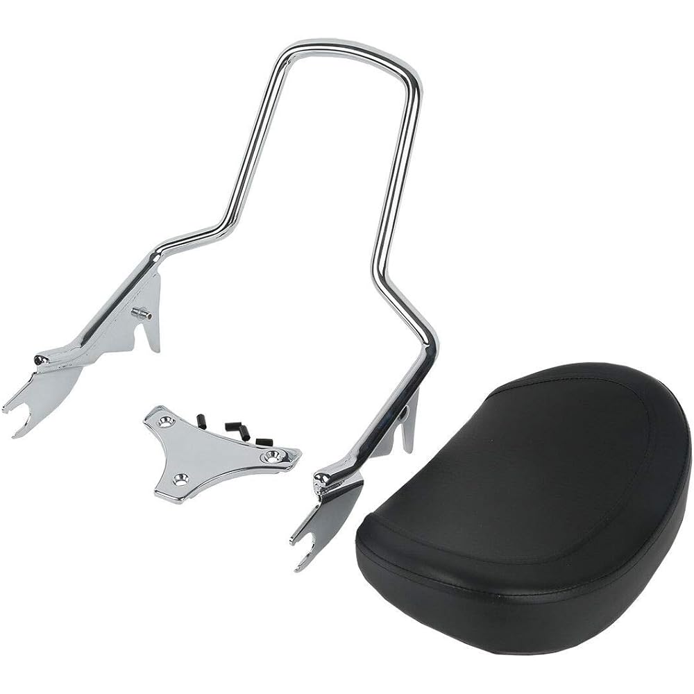 SLMOTO Detachable Backrest Sissy Bar + Detachable Stealth Luggage Rack for Harley-Davidson Touring Models 2009-2023