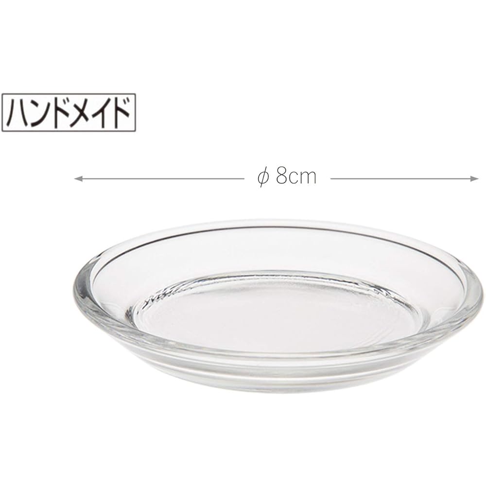 Toyo Sasaki Glass Coaster Approximately φ8 x 0.8cm Muji Made in Japan YK5010 12 pieces