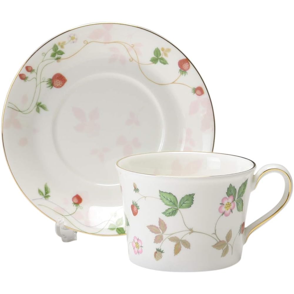 Wedgwood Wild Strawberry Pastel Tea Cup & Saucer Pink [Parallel Import]