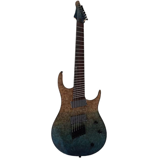 alljita Handmade Generation Pro Fan Fret 7 String Electric Guitar 8 String Guitar Quilted Maple Top Stainless Steel Frets (7 String)
