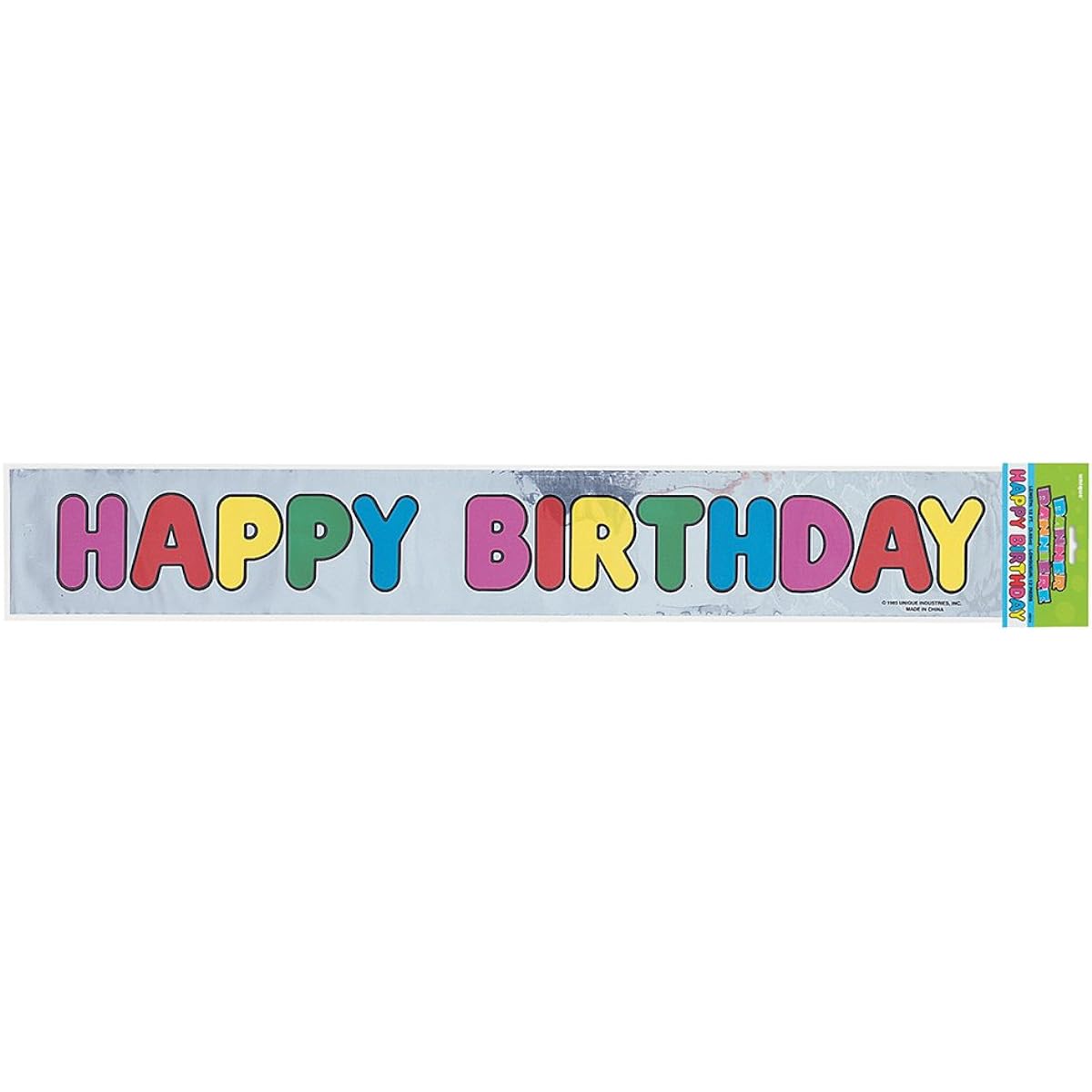 (1, MTM) - Happy Birthday Foil Banner (12 Ft)(1 per Pack)