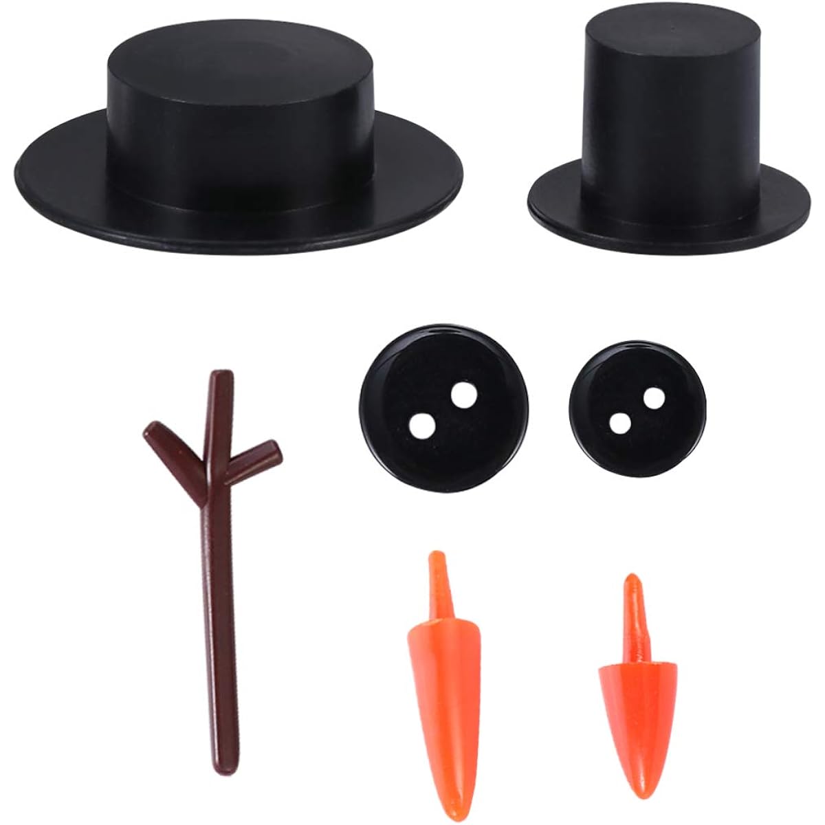 COHEALI 1200 Piece Snowman Decoration Snowman Making Kit Snowman Assembly Kit Snowman Craft Kit Black