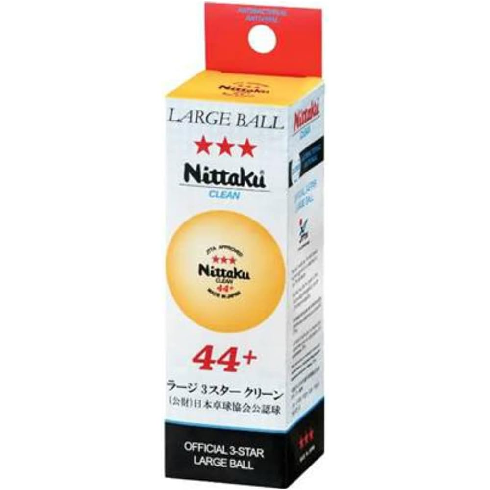 Nittaku Table Tennis Ball Large 3 Star Certified by Japan Table Tennis Association Antiviral and Antibacterial Specifications