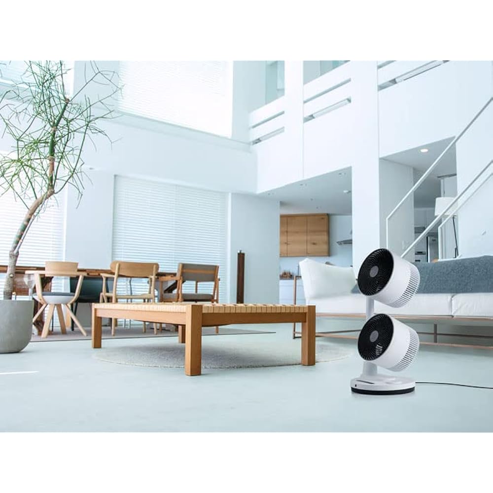 Three Up Heat & Cool Hot/Cold Dual Circulator Hot Air Function Left/Right Automatic Swing Clothes Drying Function White HC-T2210-WH