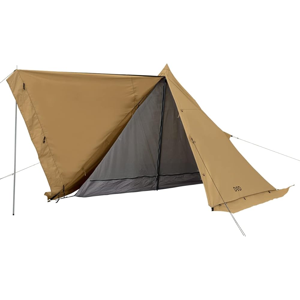 DOD Musha Tent for 1 Person Solo Tent Made of TC Material Resistant to Sparks T1-819-TN/BK/KH