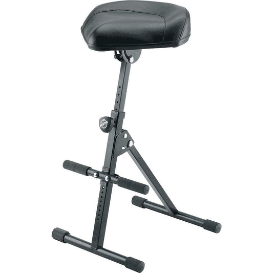 K&M Pneumatic Stool Seat: Synthetic Leather [14047] Color: Black