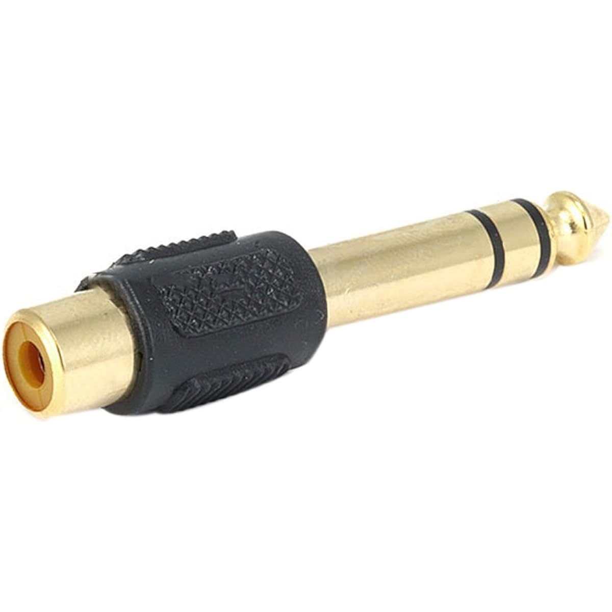 Monoprice 6.35mm (1/4 inch) Stereo Plug to RCA Jack Adapter - Gold Plated