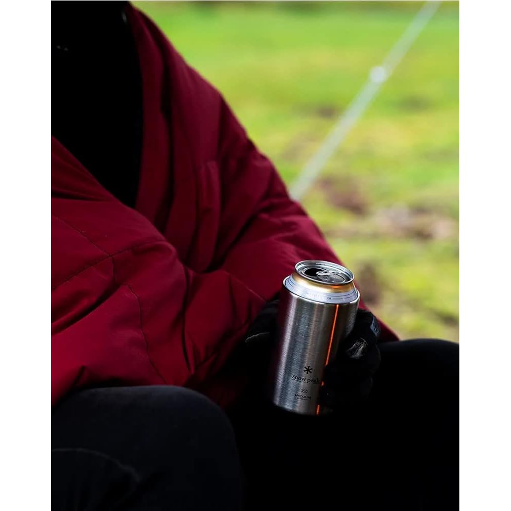Snow Peak Can Cooler, Cold Insulation, Heat Insulation, Stainless Steel, Vacuum Double Structure, Outdoor, Camping