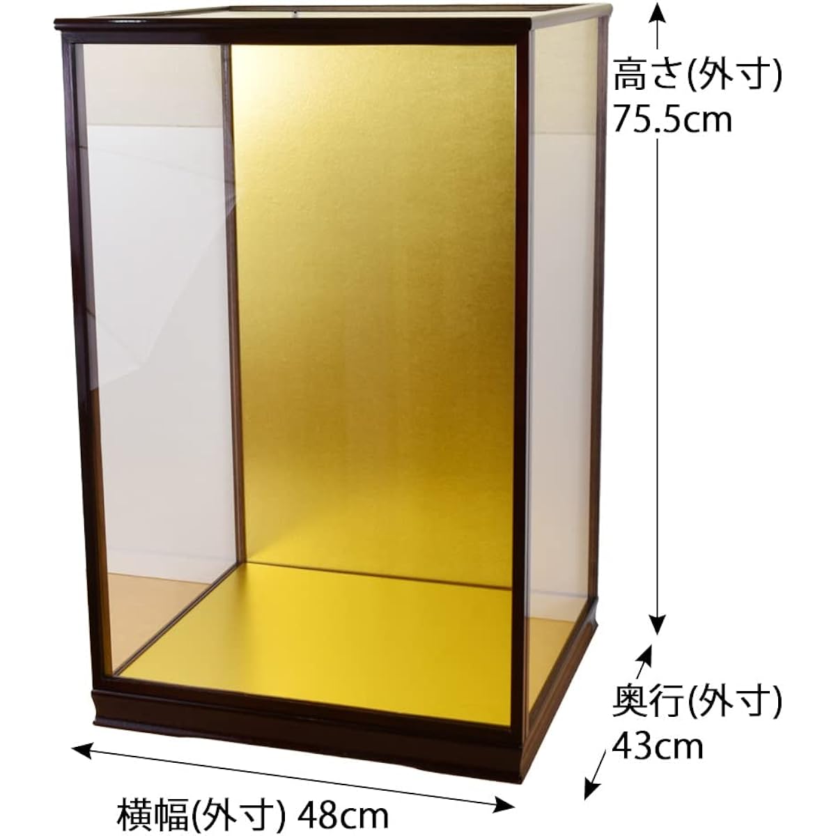 Doll case, glass case, Hina doll case, May doll case, large, width 45, depth 40, height 70cm, No. 14, Karin, Jinya