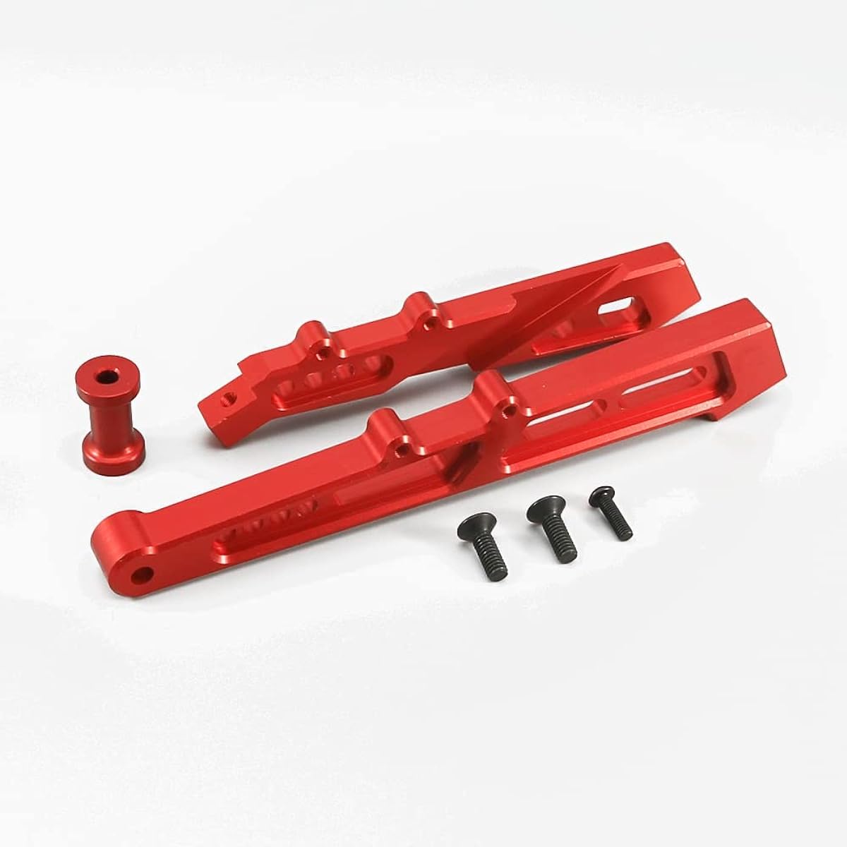 RCAWD Alloy Chassis Brace Set for Arrma 1-7 Felony/Limitless/Infraction Car Hopups Upgrade Parts (Red)