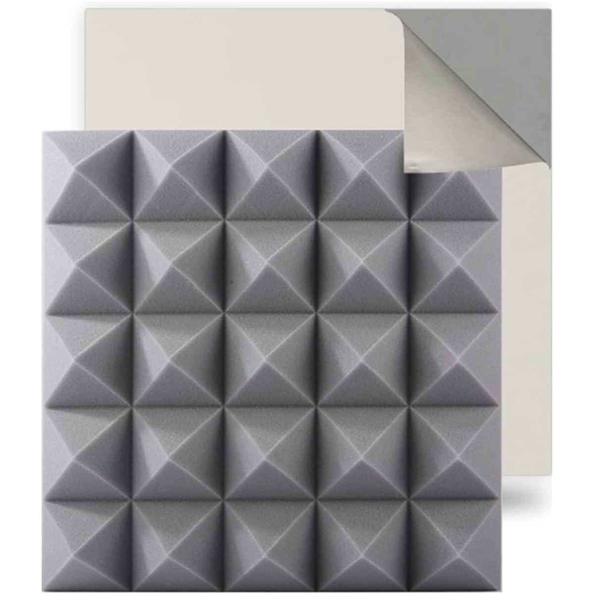 Wall Soundproofing Foam, Soundproof Studio Foam Acoustic Panel Home Studio Sound Treatment Kit with Adhesive Backing 50*50*8CM 10 Pack (D 50*50*8CM) (E 50*50*8CM)