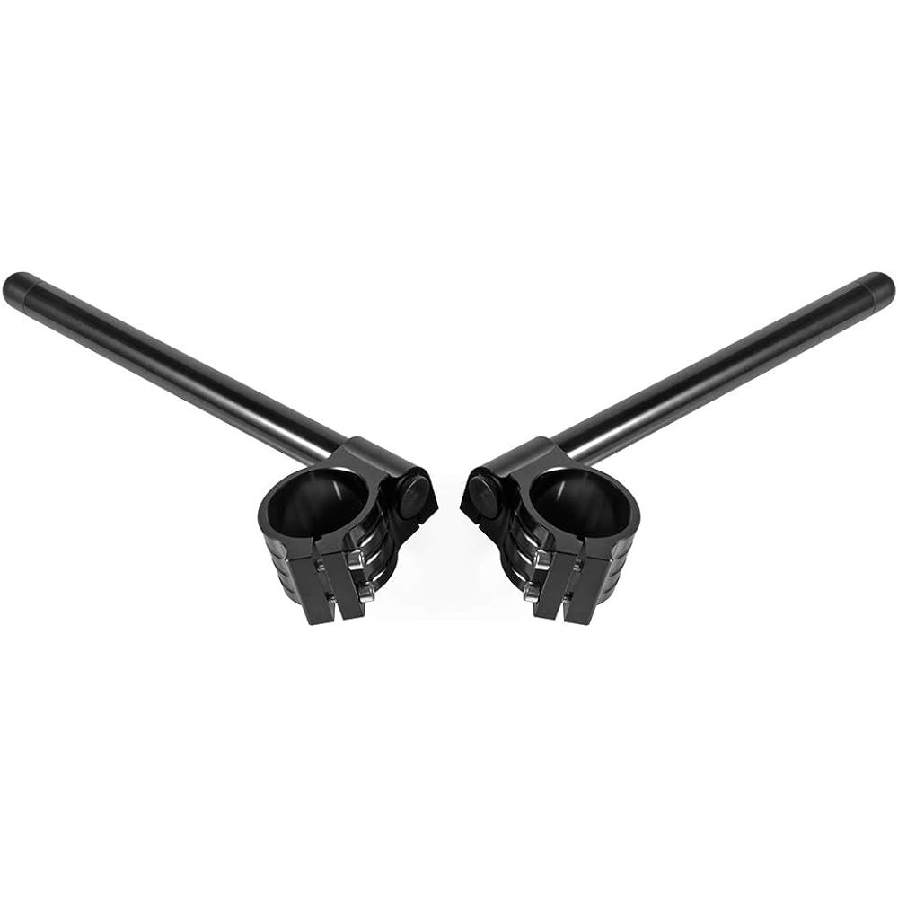 MOTO4U Motorcycle 47mm Aluminum Separate Handlebar Clip-on Fork Handlebar Black