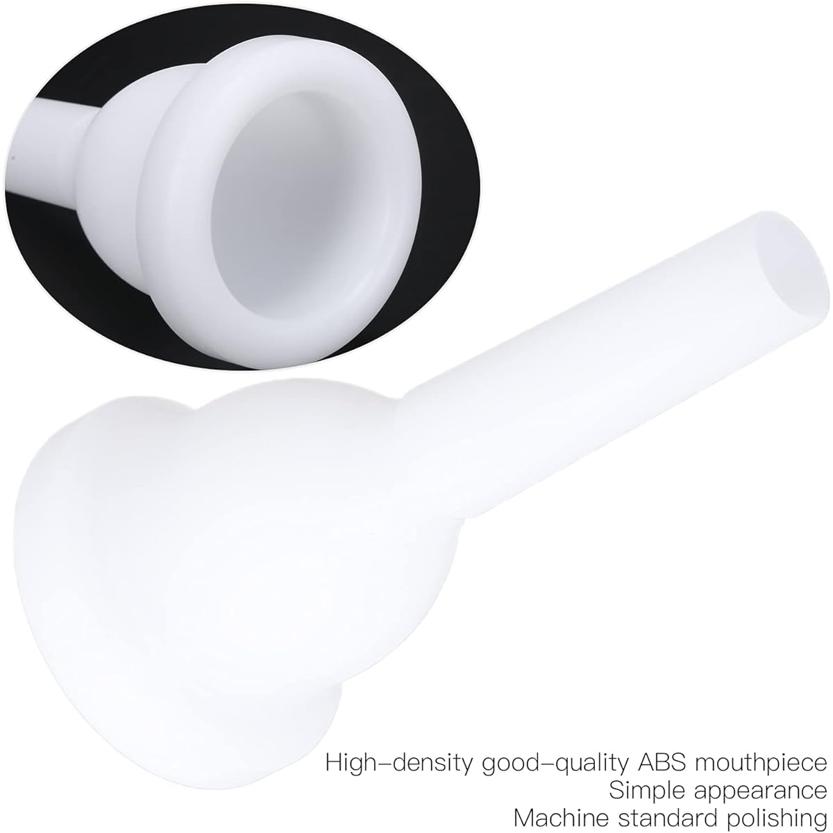 Eujgoov Tuba Mouthpiece ABS Plastic Mechanical Standard Polished Tuba Mouthpiece MTst-20