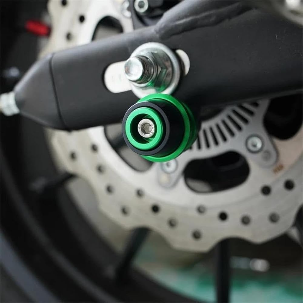 Motorcycle Stand Swing Arm Slider M8/M10 Motorcycle Swing Arm Spool Slider Stand Screw For Z650 Z800 Z900 Z1000 Z1000SX NINJA 650 ZX6R ZX10R 2022 (Color: Red, Size: 10mm)