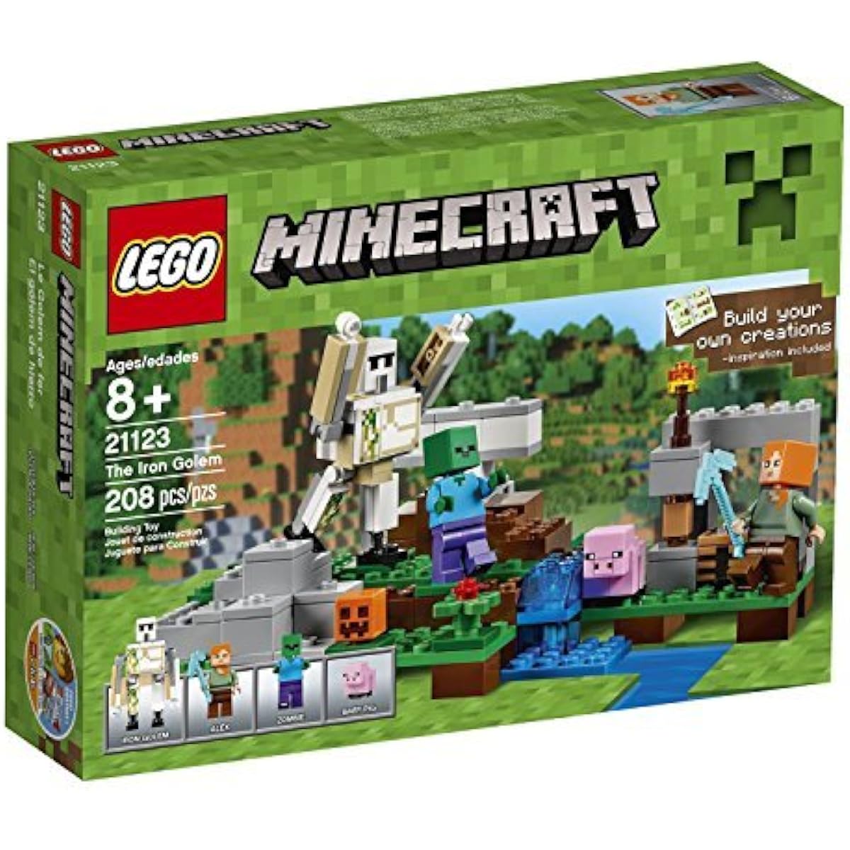 Minecraft LEGO 208 PCS The Iron Golem Brick Box Building Toys