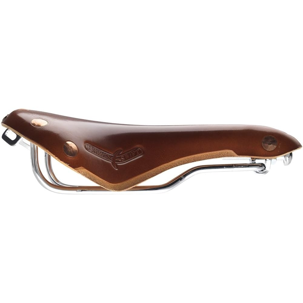 BROOKS Leather saddle, sports model with slender and beautiful chrome-plated rails SWIFT CHROME [Genuine Japanese product]