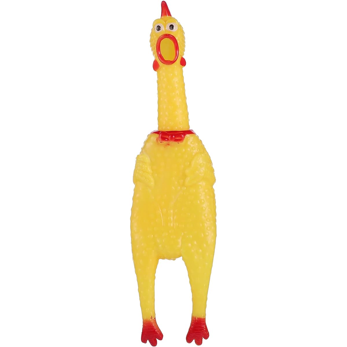 NUOBESTY Dog Chicken Toys Screaming Rubber Chicken Squeak Chicken Toy Shriek Squeak Chicken Prank Novelty Toys Party Noise Maker Holiday Favors Pet Yellow Prank Toy