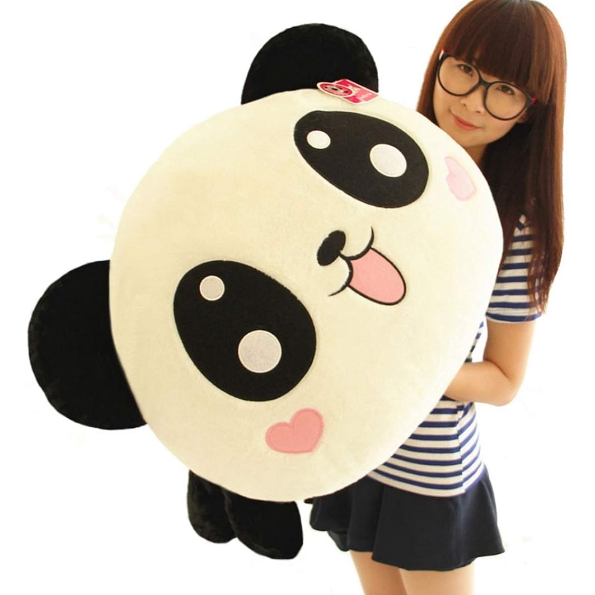 Panda animal stuffed toy fluffy cute toy hug pillow hug cushion present birthday Valentine's Day White Day gift huggable large teddy bear bear sewn bear hug pillow celebration fluffy doll design 80cm