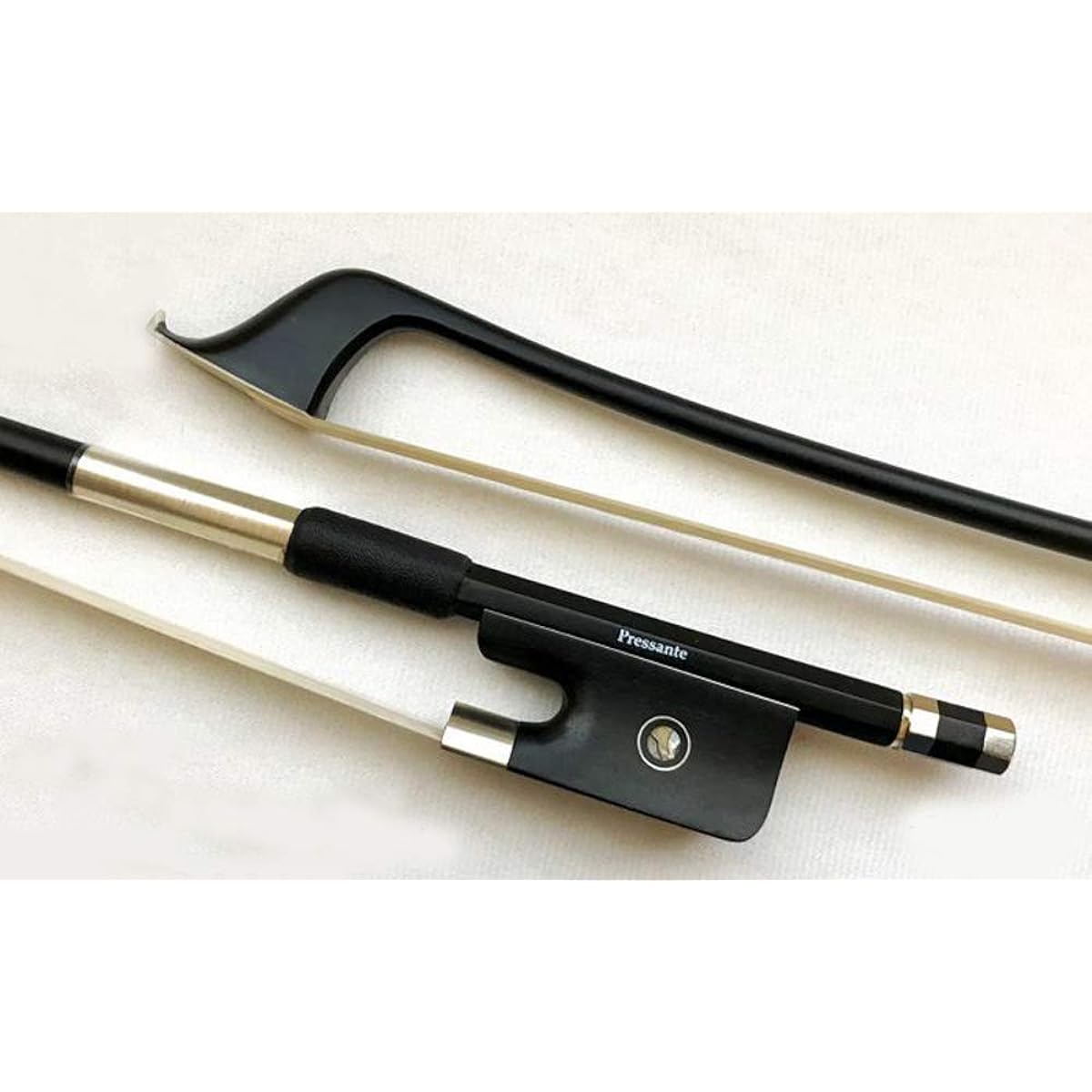 PRESSANTE Double Bass Bow, High Quality Carbon, Cupronickel Specification, French, 3/4 (Universal 4/4) Size