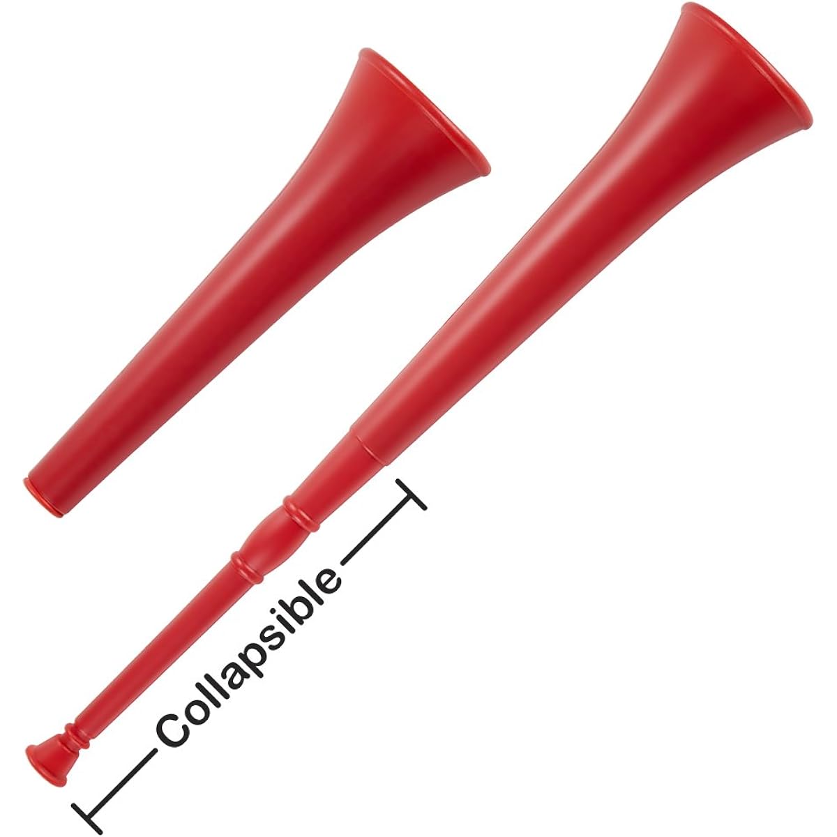 Vuvuzela Plastic Stadium Horn, 26" Foldable Air Horn, Party Supplies, Favors, Accessories, Noise Maker for Sporting Events, Graduations, Games