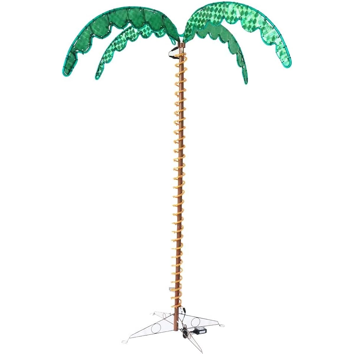 QNIAIE 30V Waterproof Holographic LED Rope Light Coconut Palm Tree Light for Indoor and Outdoor Use Holiday Decoration (4ft/7ft) (7ft)
