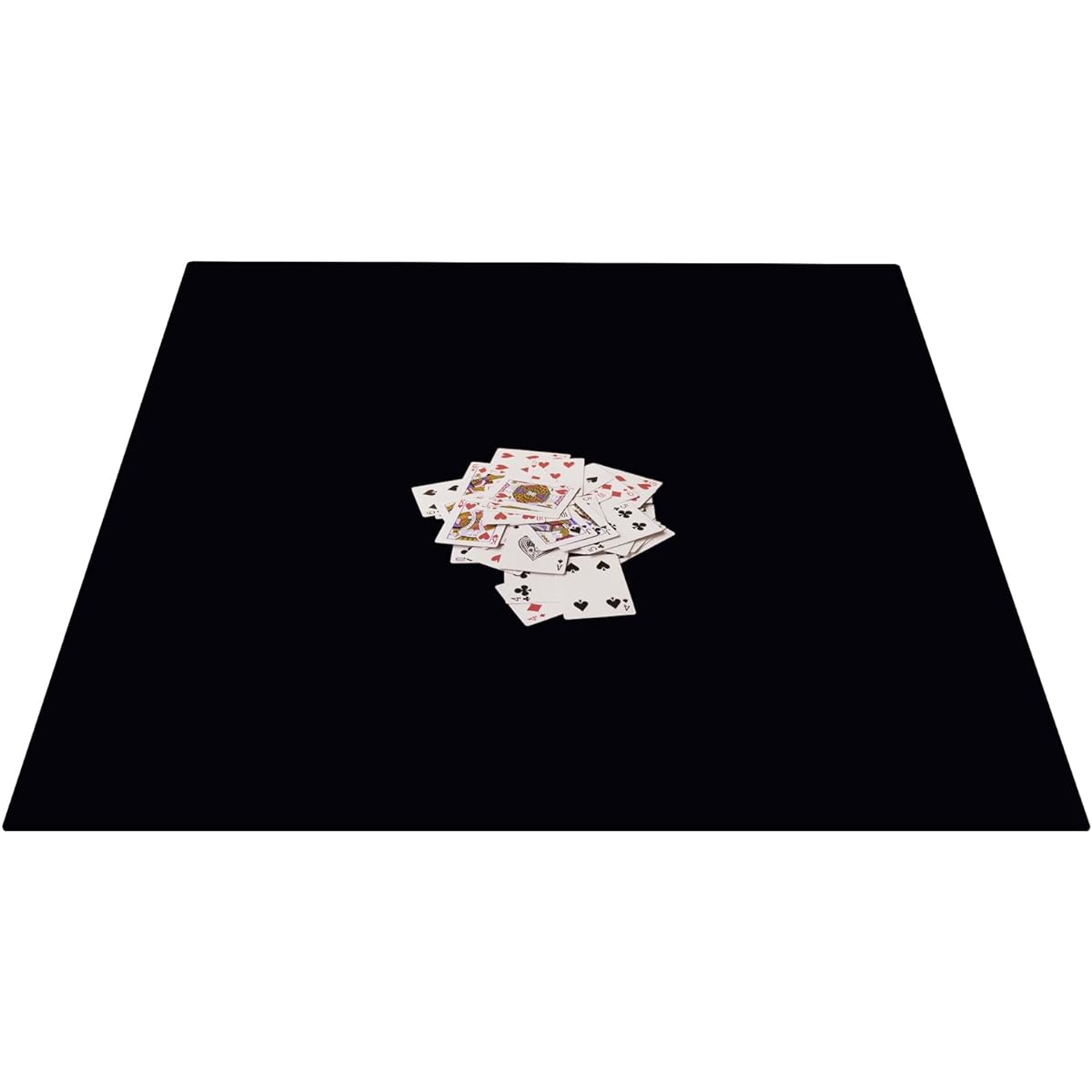 Black Poker Table Top Mat, Anti-Slip Mat for Poker Game Table Top, Tarot Playing Cards and Board Games, Noise Reduction Poker Play Mat, 35.4 x 35.4 Inch, 90x90