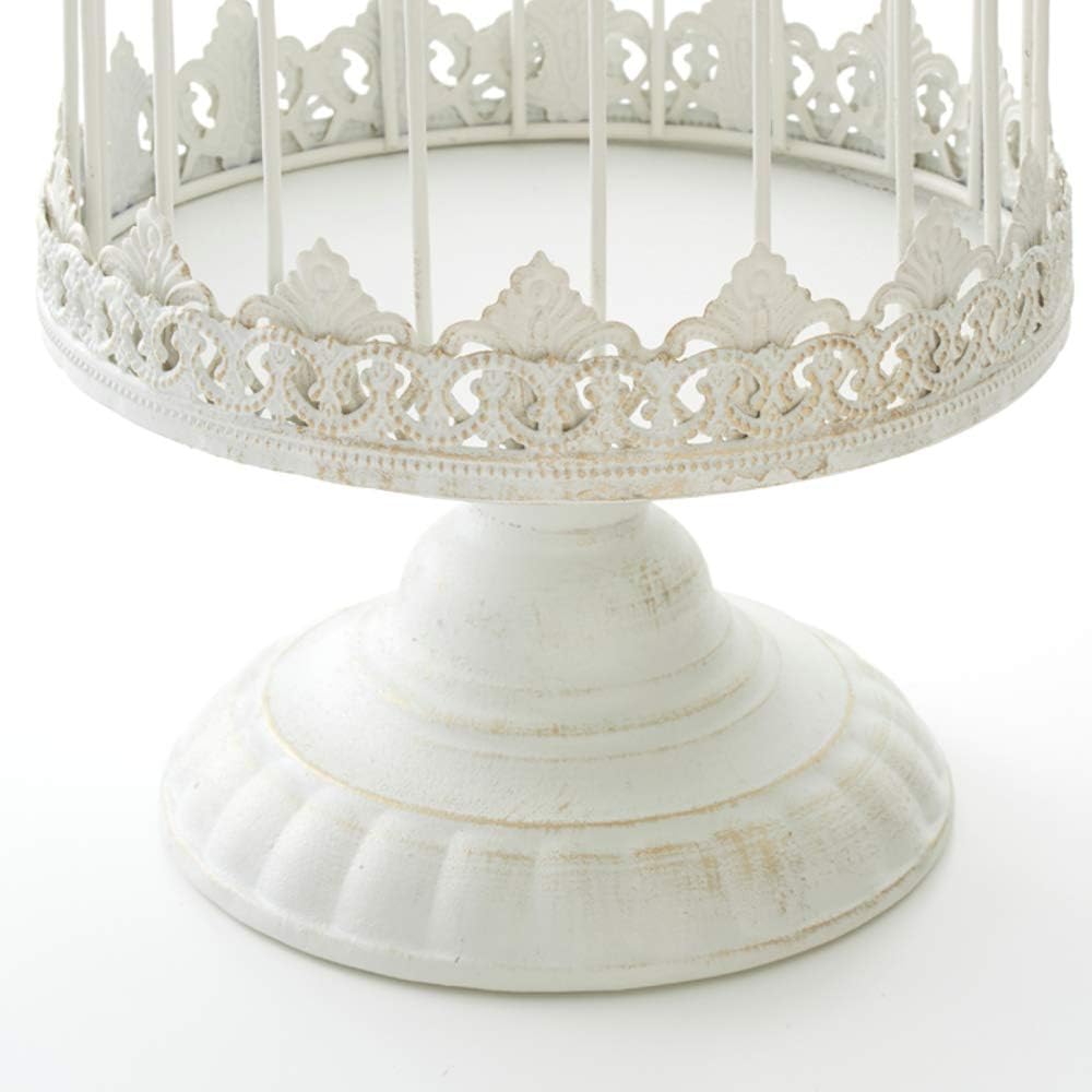 Royal Arden Iron Planter European Object Torikago European Object White 20×20×57cm 71818