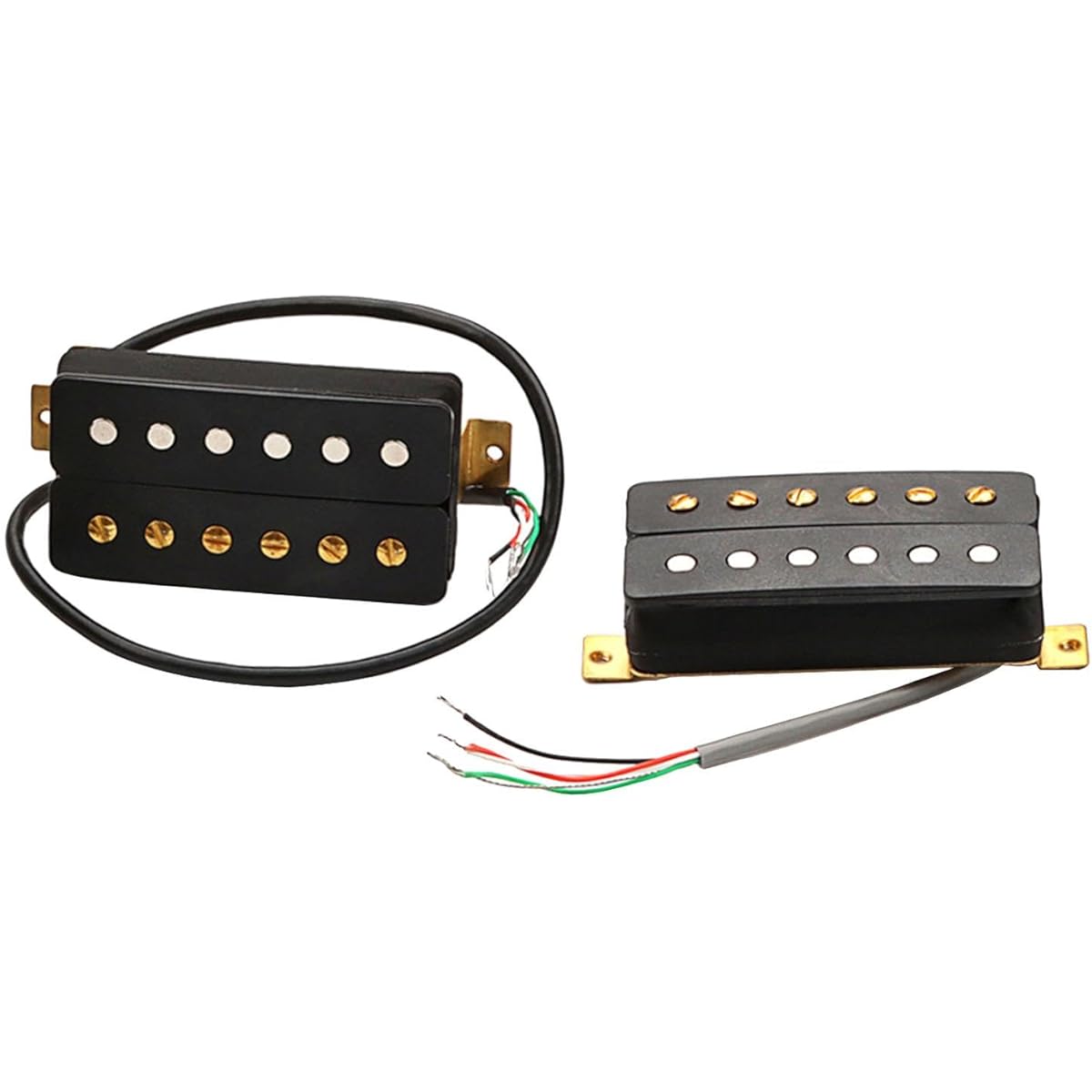 TISHITA 2pcs Tone Pickup Set Humbucker Pickups Universal LP Neck and Bridge Pickups Low Noise Parts Double Coil Ceramic Pickups