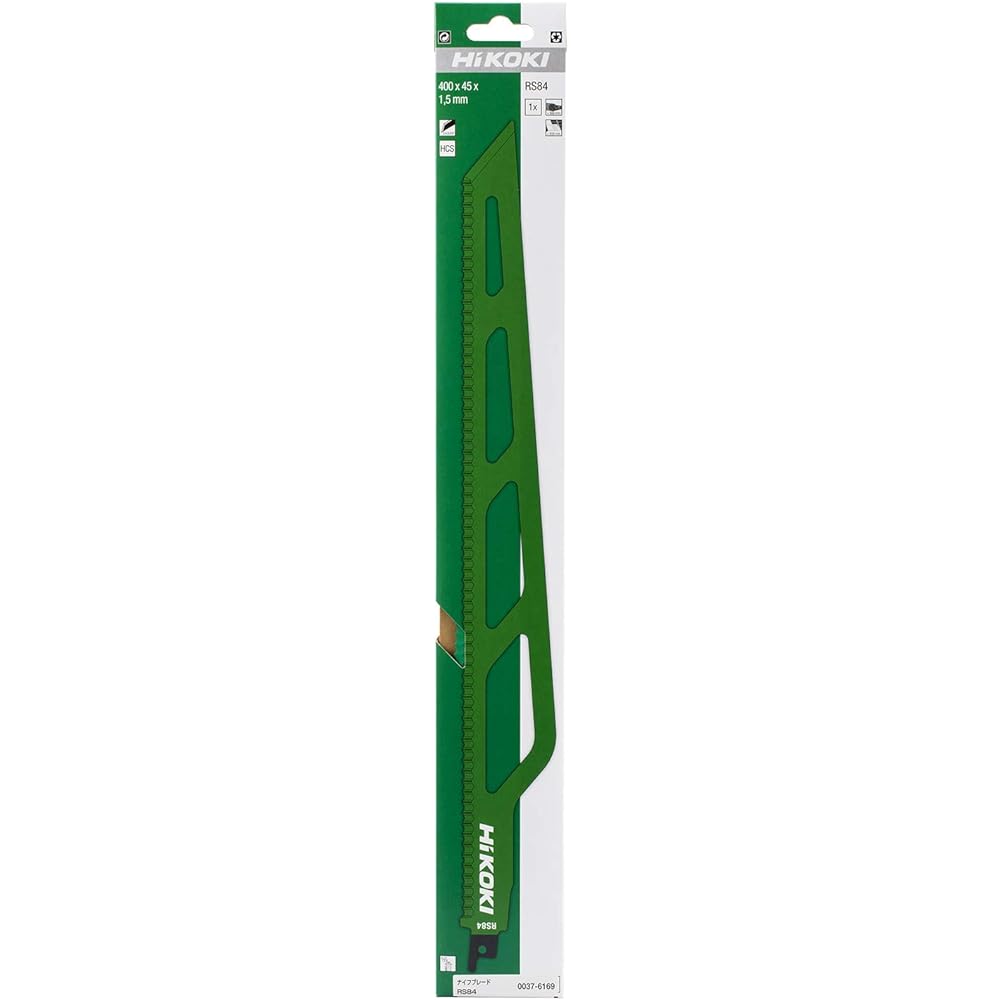 HiKOKI Saber Saw Blade for Insulation Materials, Reciprocating Saw Blade, Total Length 400mm, Knife Blade, 1 Piece, Cutting Insulation Materials, Grass Rolls, and Rubber Sheets 0037-6169
