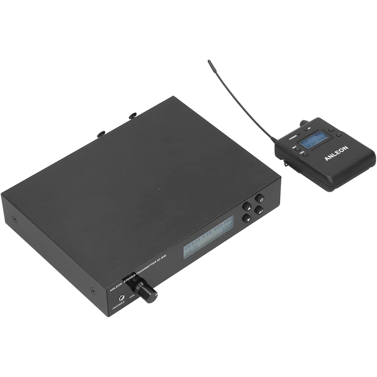 Wireless Earphone Monitor System Ear Individual Monitor Device Wireless Earphone Monitor Ear Return System 518-554MHz 110-240V (US Plug)