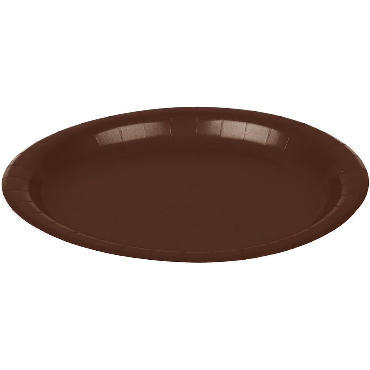 (Brown) - Amscan Disposable Round Party Dessert Plates Tableware, Chocolate Brown, Paper, 18cm, Pack of 20 Party Supplies
