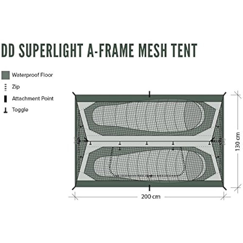 DD SuperLight - A-Frame - Mesh Tent Ultralight and easy to pack mesh tent [parallel import goods]