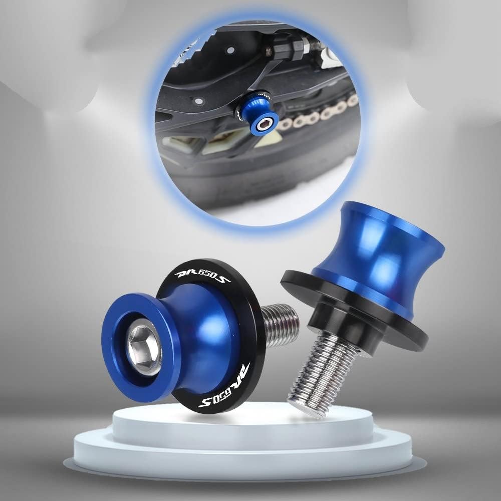 Motorcycle Swingarm Bobbin Spool CNC Aluminum Swingarm Spool Slider Stand Screw Motorcycle Accessories For Suzuki DR650 S DR650S 2015-2020 2019 2018 (Color : Black)