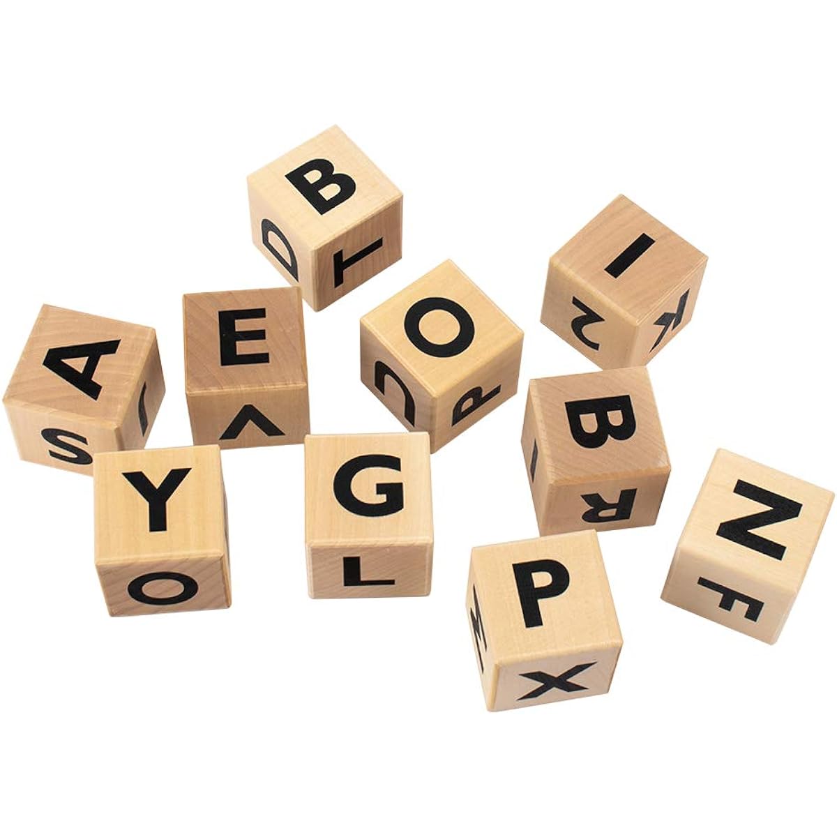 [Oh No] ooh noo Building Blocks Alphabet Blocks Wooden Toy Alphabet Blocks Black AB1501 Wooden Toys for Boys and Girls Gifts [Parallel Import]