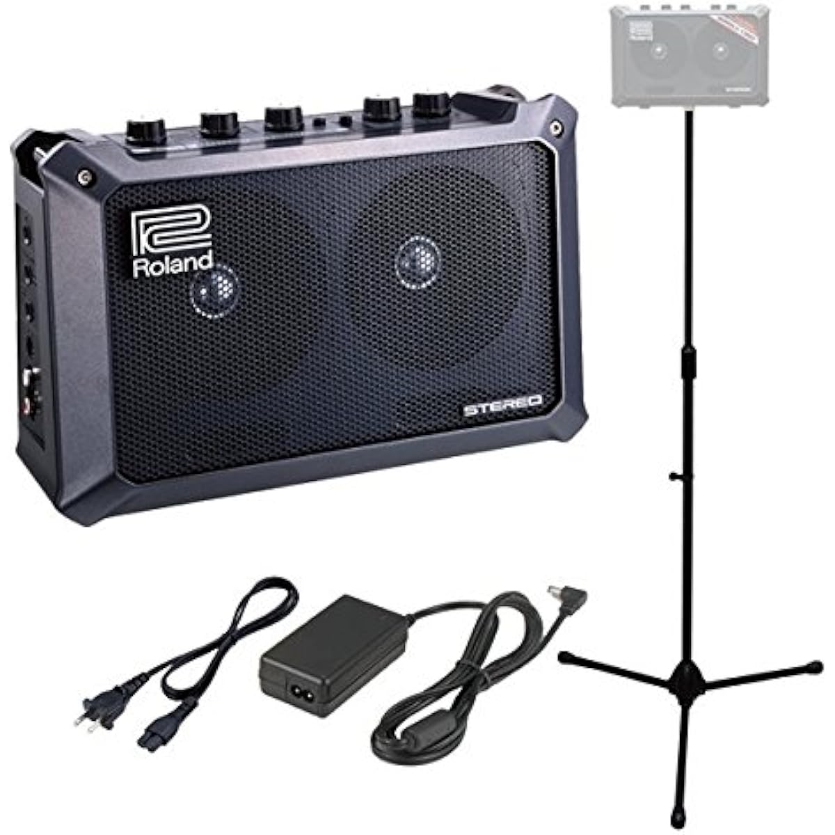 Small PA set Roland Mobile Cube Can be fixed to a stand! (Indoor/conference room/rehearsal room, etc.) Monitor set