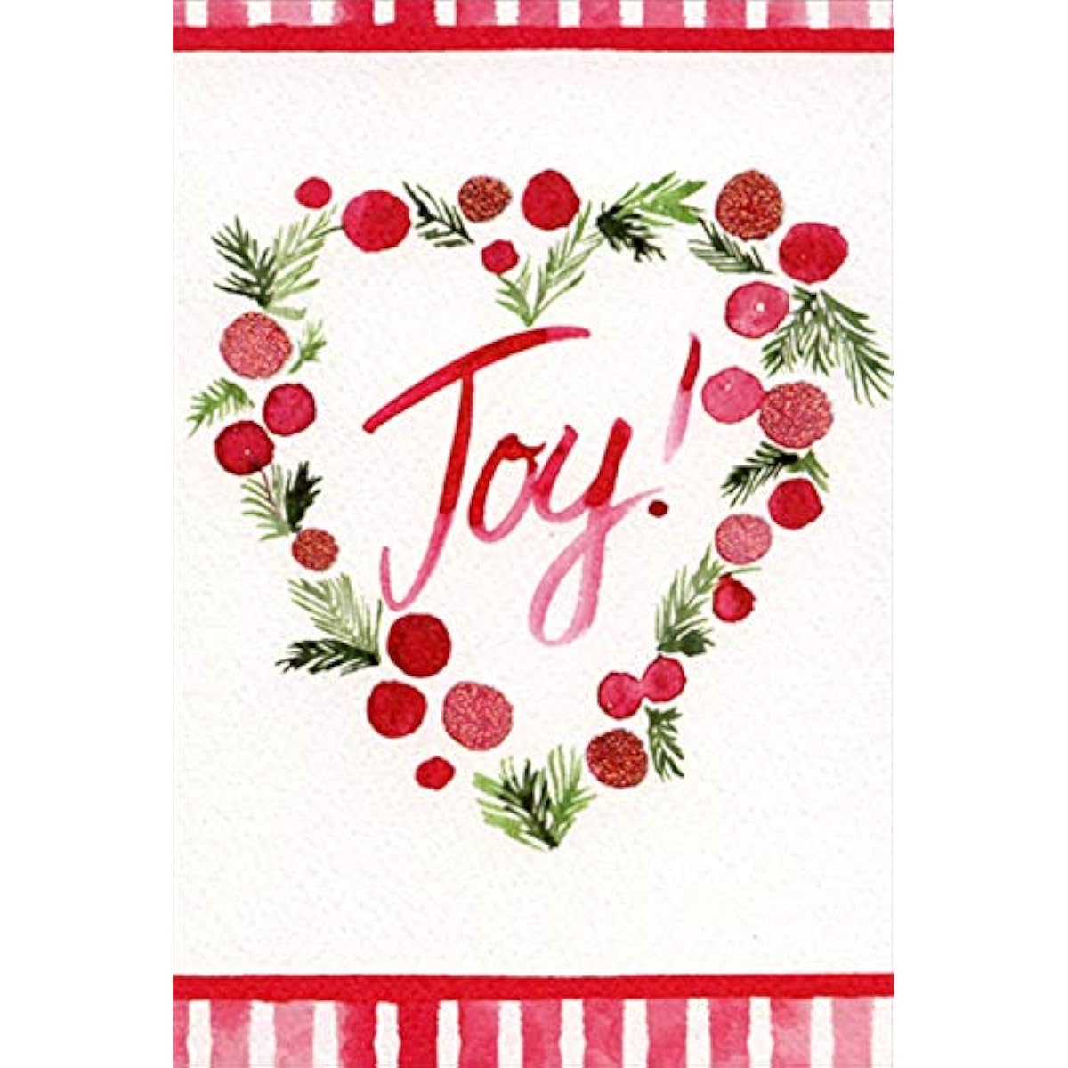 Pictura Heart Shaped Pine Needles and Berries: Joyful Christmas Card for Someone Special