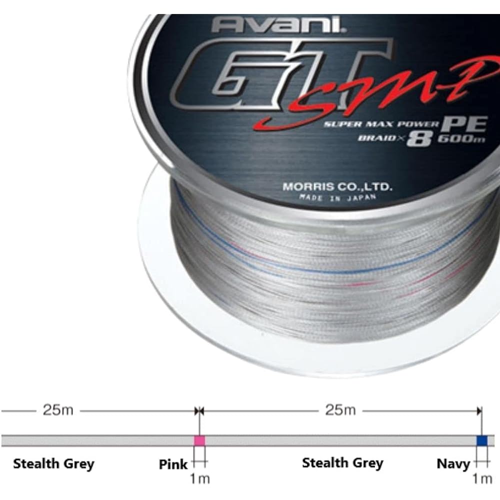 VARIVAS PE Line Avani GT Super Max Power 600m 8pcs Stealth Gray